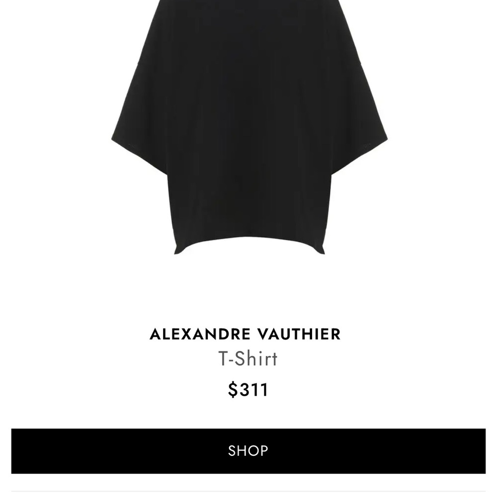 Alexandre Vauthier Black T-Shirt